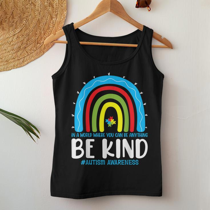 Be Kind Autism Awareness Rainbow Leopard Choose Kindness Women Tank Top Unique Gifts