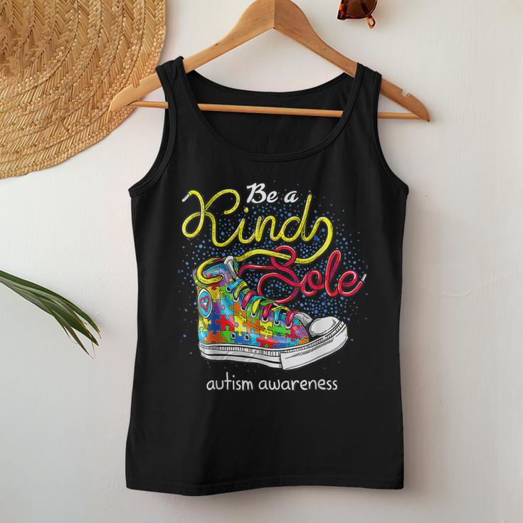 Be A Kind Sole Autism Awareness Puzzle Shoes Be Kind Women Tank Top Unique Gifts