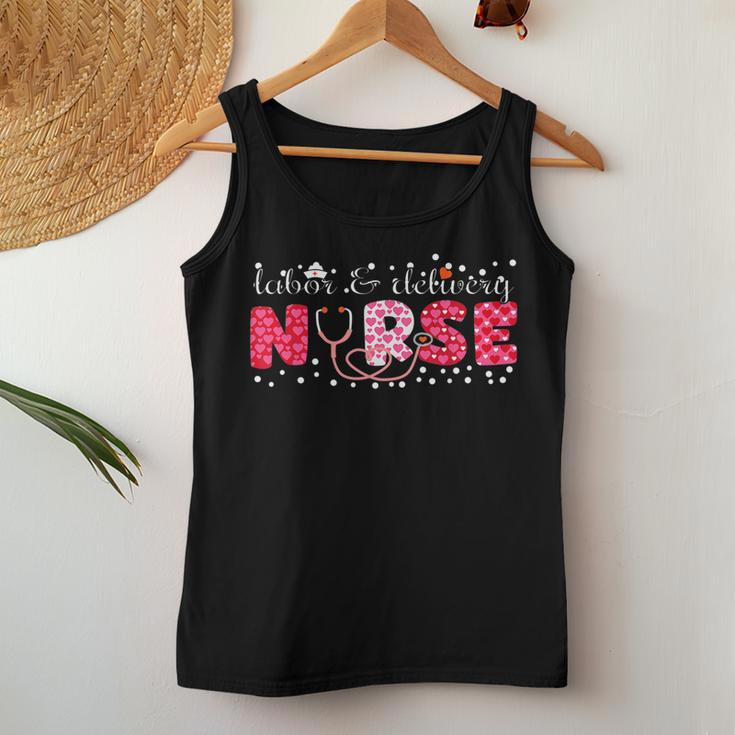 Labor And Delivery Nurse L & D Nurse Valentine Women Tank Top Basic Casual Daily Weekend Graphic Funny Gifts
