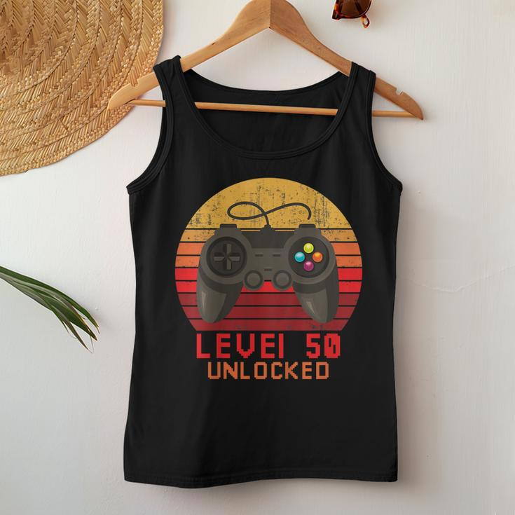 Level 50 UnlockedShirt Video Gamer 50Th Birthday Women Tank Top Unique Gifts