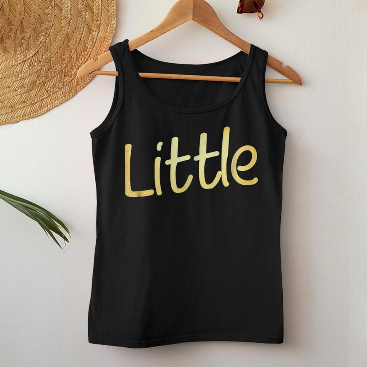 Little Matching Big Gold Brother Sister Sorority Women Tank Top Unique Gifts