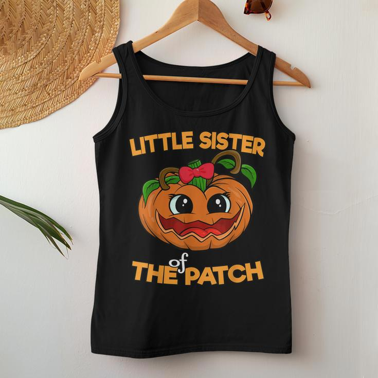 Little Sister Of The Patch Matching Halloween Pumpkins Women Tank Top Unique Gifts