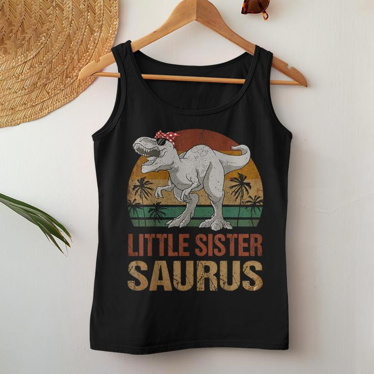 Little Sistersaurus Dinosaur Little Sister Saurus Vintage Women Tank Top Unique Gifts