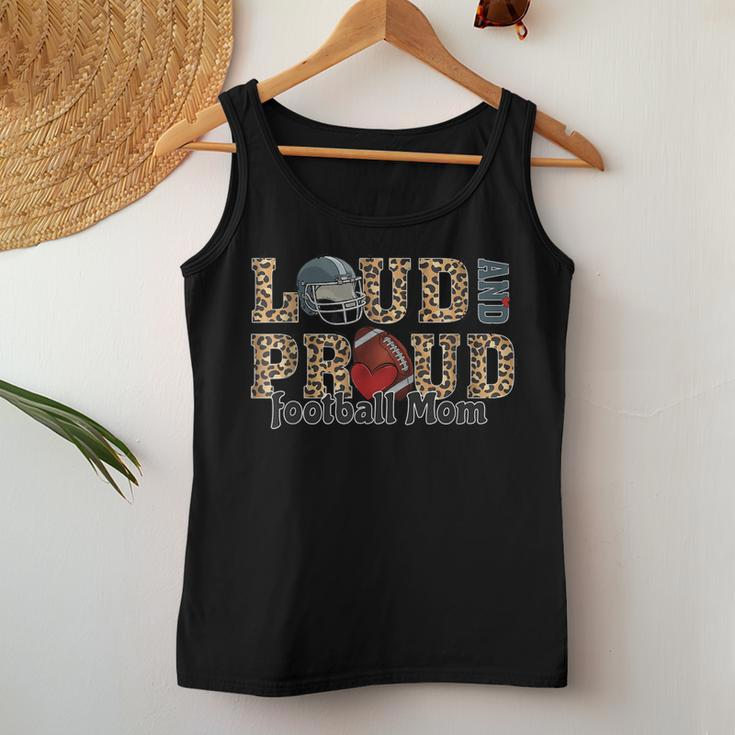 Loud And Proud Football Mom Leopard Print Football Lovers Women Tank Top Unique Gifts