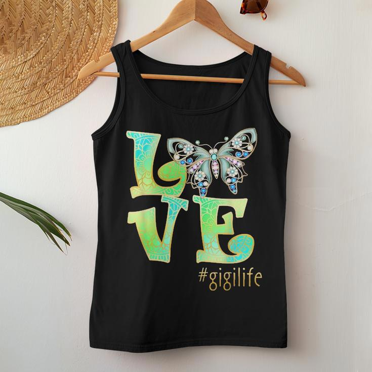 Love Gigi Life Butterfly Art Mothers Day Gift For Mom Women Women Tank Top Basic Casual Daily Weekend Graphic Funny Gifts