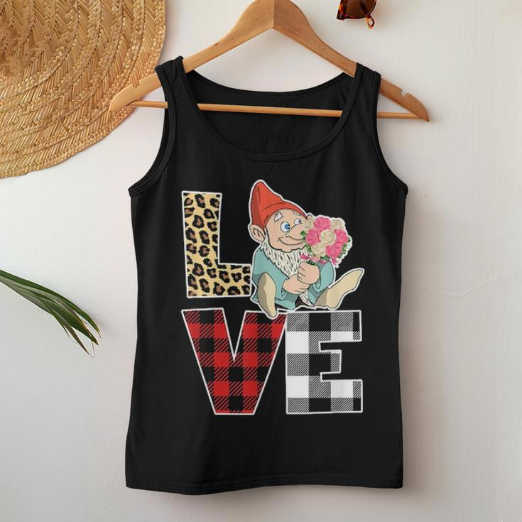 Love Gnome Flower Leopard Buffalo Plaid Mother Day Women Women Tank Top Basic Casual Daily Weekend Graphic Funny Gifts