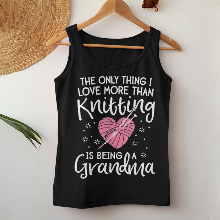 Love Knitting For Women Grandma Mother Yarn Knit Women Tank Top Basic Casual Daily Weekend Graphic Funny Gifts