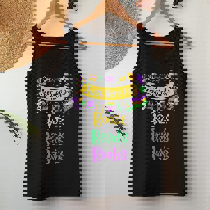 Mardi Gras For Men Women Im Just Here For Booze Beads Boobs Women Tank Top Basic Casual Daily Weekend Graphic Personalized Gifts