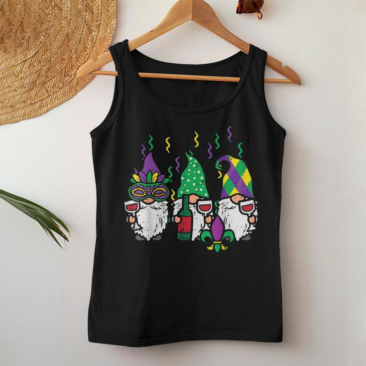 Mardi Gras Gnomes Funny Outfit Gnomies Squad Women  Women Tank Top Basic Casual Daily Weekend Graphic Personalized Gifts