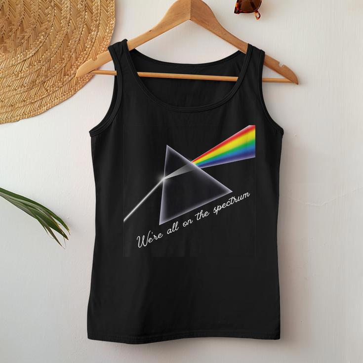 Mens We Are All On The Spectrum Autism Mom Life Autism Dad Life Women Tank Top Unique Gifts