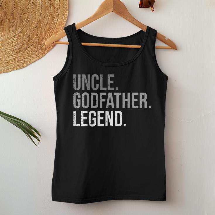 Mens Uncle Godfather Legend Best Godfather Proposal Baptism Women Tank Top Unique Gifts