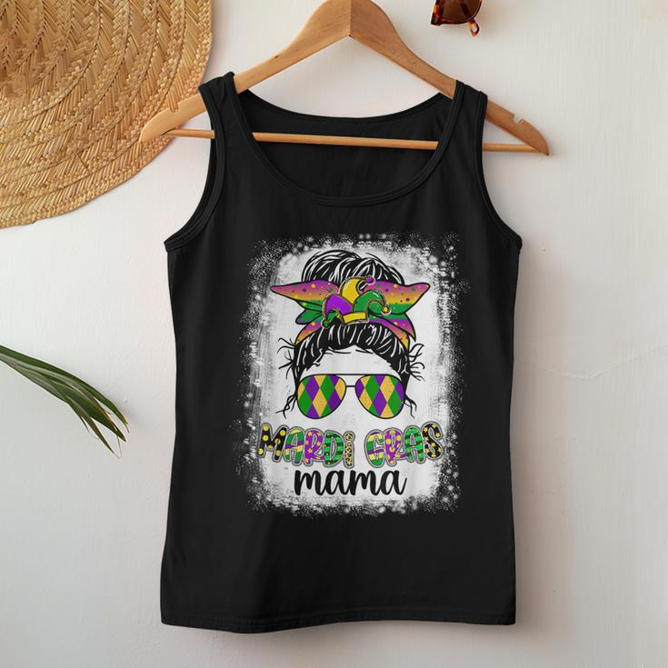 Messy Bun Hair Glasses New Orleans Carnival Mardi Gras Mama V2 Women Tank Top Basic Casual Daily Weekend Graphic Personalized Gifts