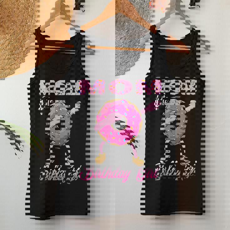Mom Of The Birthday Girl Donut Dab Matching Party Outfits Women Tank Top Unique Gifts