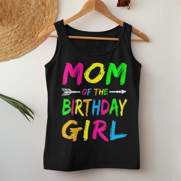 Mom Of The Birthday Girl Glows Retro 80S Party Glow Women Tank Top Unique Gifts
