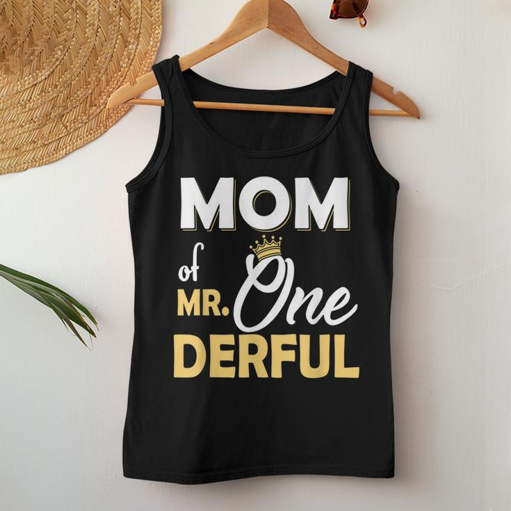 Mom Of Mr Onederful 1St Birthday One-Derful Matching Women Tank Top Basic Casual Daily Weekend Graphic Funny Gifts