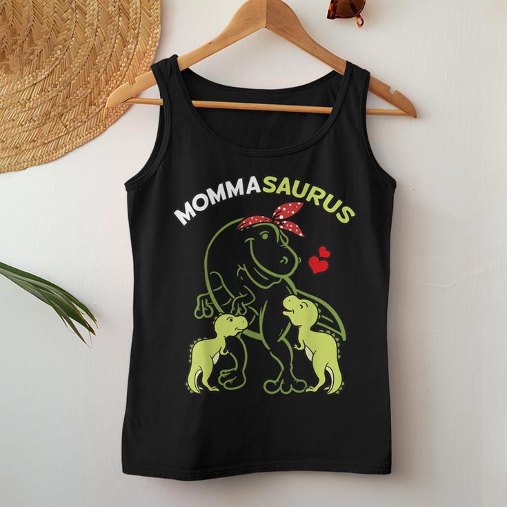Mommasaurus Momma 2 Kids Dinosaur Mommy Mothers Day Women Tank Top Basic Casual Daily Weekend Graphic Personalized Gifts