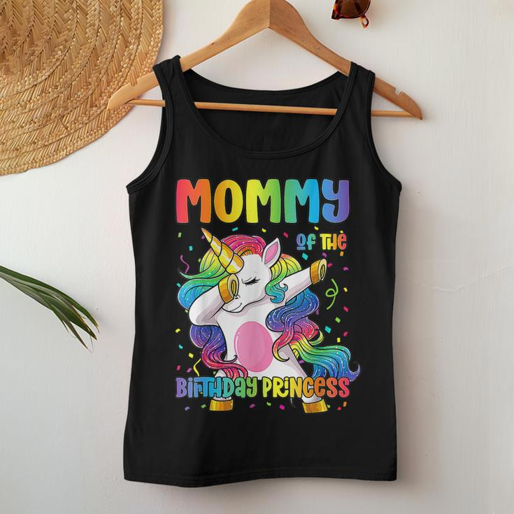 Mommy Of The Birthday Princess Girl Dabbing Unicorn Mom Women Tank Top Unique Gifts