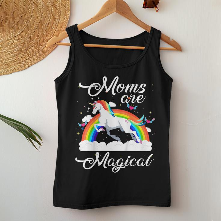 Moms Are Magical With Rainbow Unicorn Women Tank Top Unique Gifts