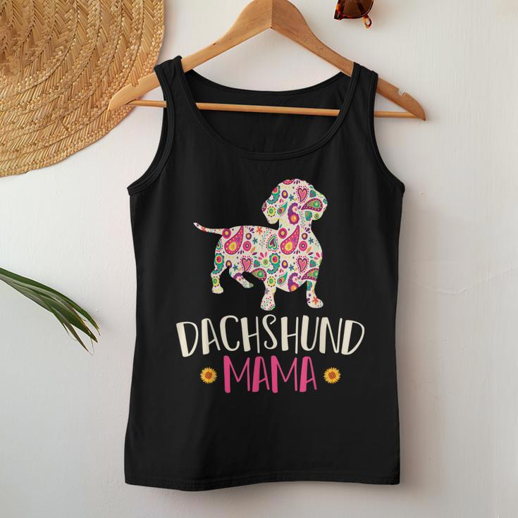 Mothers Day Gift Wiener Mom Weenie Dog Vintage Dachshund Women Tank Top Basic Casual Daily Weekend Graphic Funny Gifts