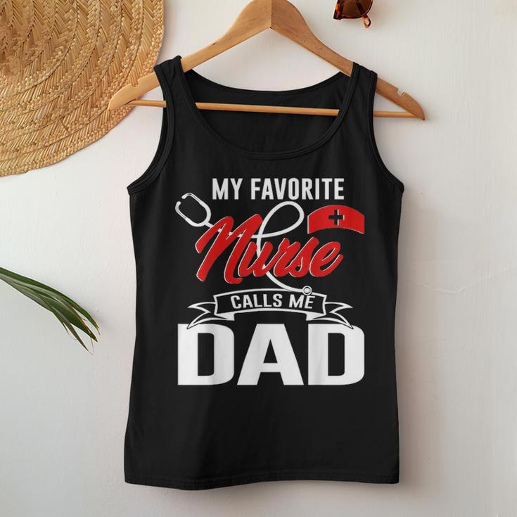 My Favorite Nurse Call Me Dad Nurse Papa Fathers Day 20 Women Tank Top Basic Casual Daily Weekend Graphic Funny Gifts