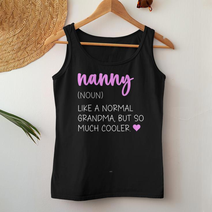 Nanny Definition Cute Grandma Women Tank Top Unique Gifts