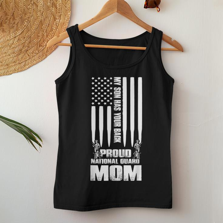 National Guard Mom My Son Has Your Back Proud Army Mother Women Tank Top Basic Casual Daily Weekend Graphic Funny Gifts