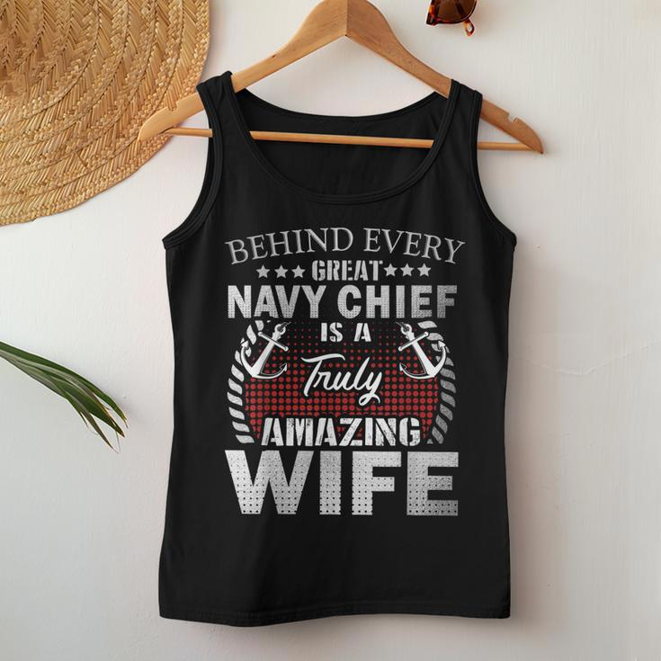Navy Chief A Truly Amazing Wife Navy Chief Veteran Women Tank Top Basic Casual Daily Weekend Graphic Funny Gifts