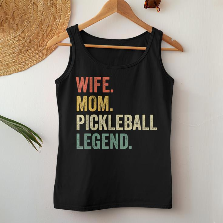 Pickleball Funny Wife Mom Legend Vintage Mothers Day Women Tank Top Basic Casual Daily Weekend Graphic Funny Gifts