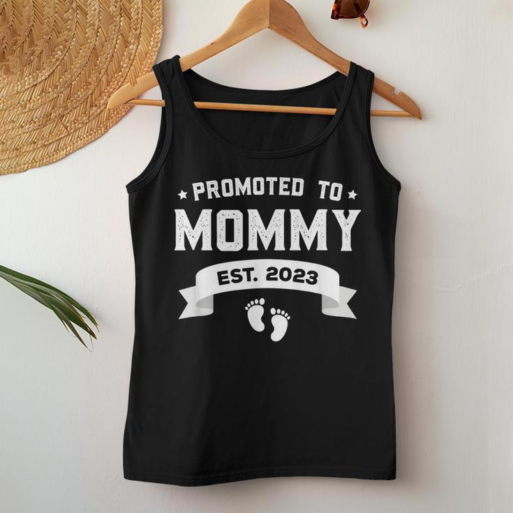 Promoted To Mommy Est 2023 New Mom First Mommy Women Tank Top Unique Gifts