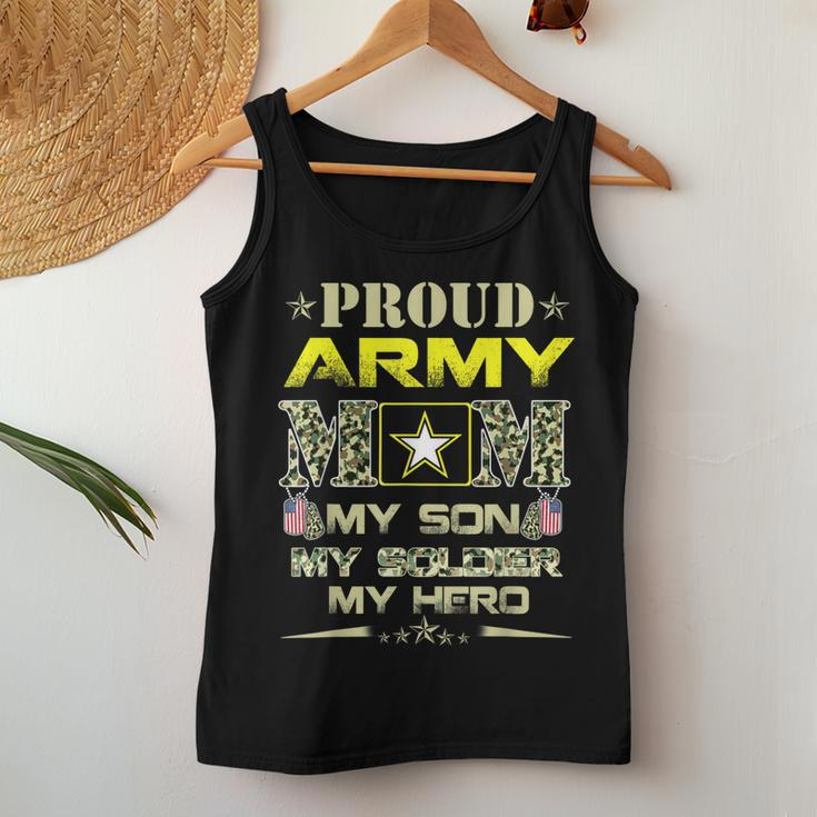 Proud Army MomFor Military Mom My Soldier My Hero Women Tank Top Unique Gifts