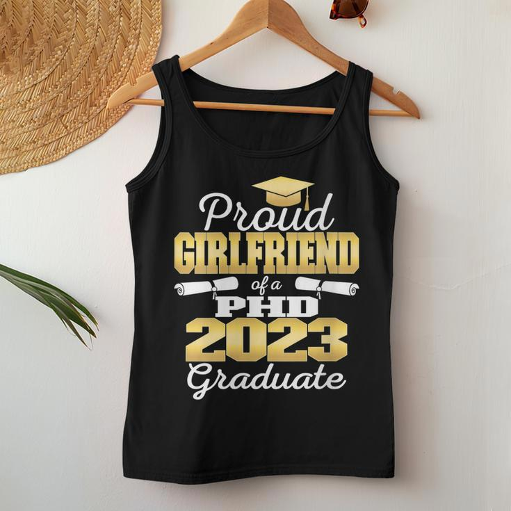 Womens Proud Girlfriend Class Of 2023 Phd Graduate Doctorate Women Tank Top Unique Gifts