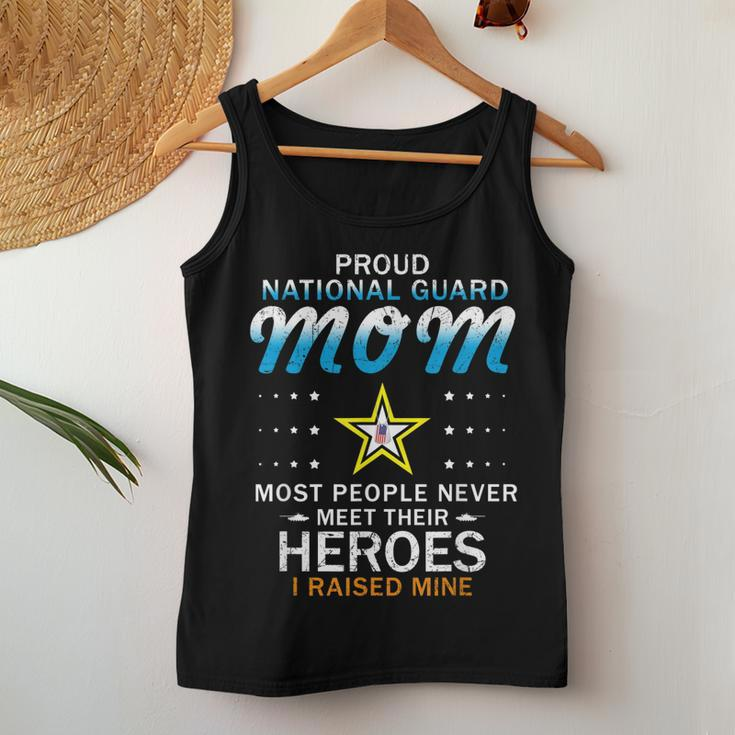 Proud National Guard Mom I Raised My Heroes Camouflage Army Women Tank Top Unique Gifts