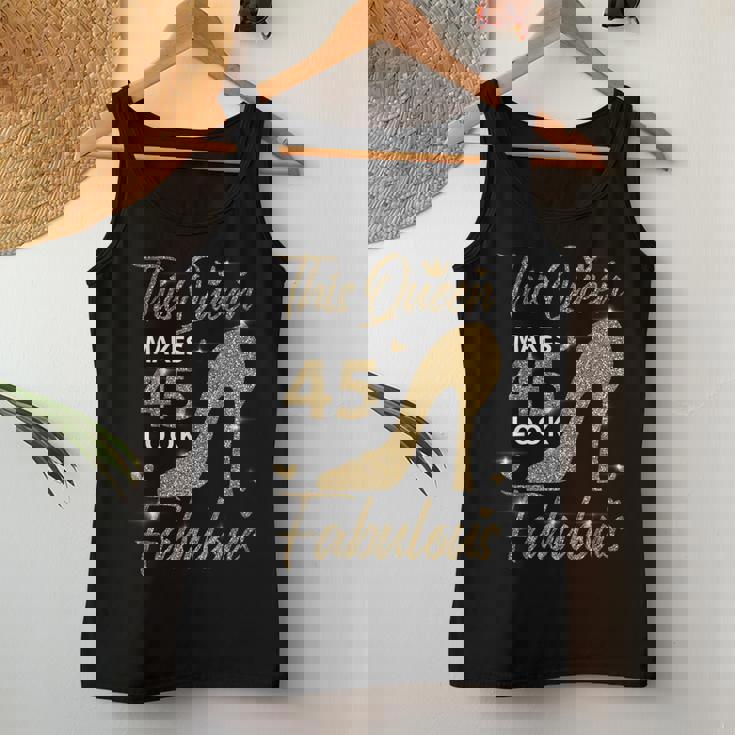 This Queen Makes 45 Look Fabulous 45Th Birthday Mother Women Tank Top Unique Gifts