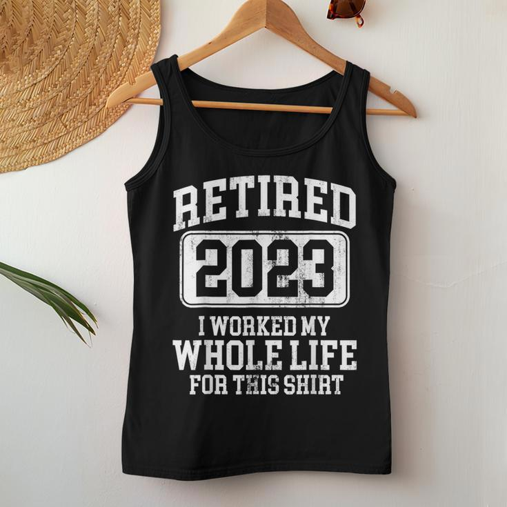 Retired 2023 Retirement Men Women Humor Women Tank Top Basic Casual Daily Weekend Graphic Funny Gifts