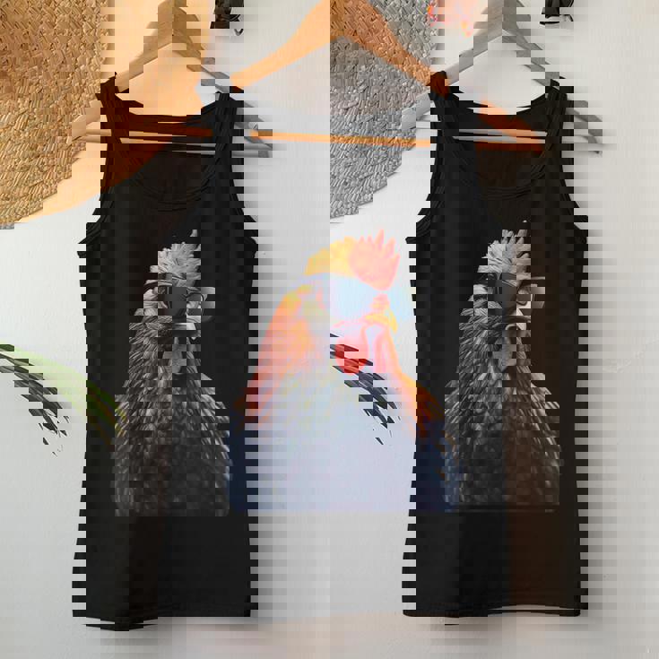 Retro Vintage Chicken Cool Rooster Wearing Sunglasses Women Tank Top Basic Casual Daily Weekend Graphic Personalized Gifts Retro Vintage Chicken Cool Rooster Wearing Sunglasses Women Tank Top Basic Casual Daily Weekend Graphic Personalized Gifts