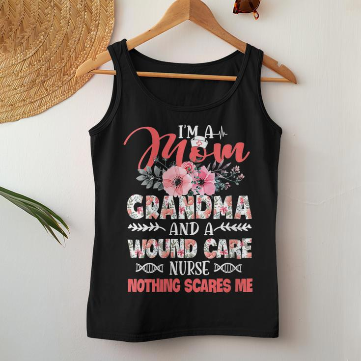 Womens Womens Mom Grandma Wound Care Nurse Scares Me Mothers Women Tank Top Unique Gifts