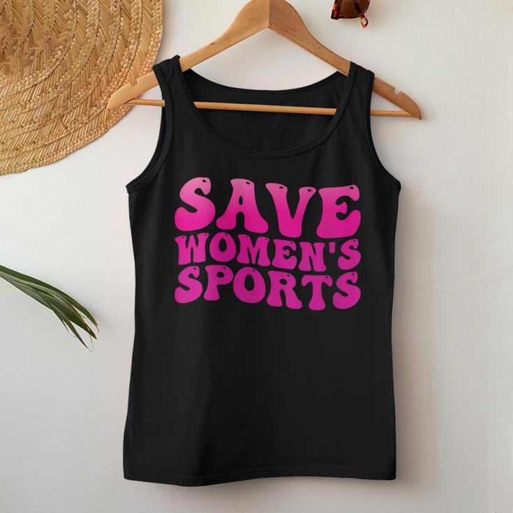 Womens Save Womens Sports Act Protectwomenssports Support Groovy Women Tank Top Unique Gifts