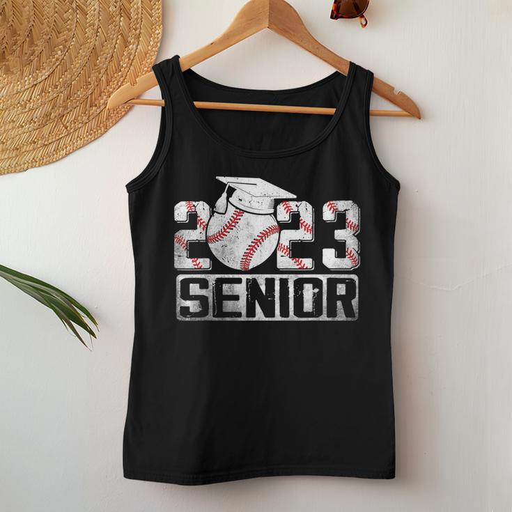 Senior 2023 Baseball Player Class Of 2023 Graduate Boys Mom Women Tank Top Basic Casual Daily Weekend Graphic Funny Gifts