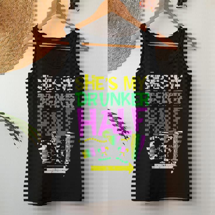 Shes My Drunker Half Matching Couple Boyfriend Mardi Gras Women Tank Top Basic Casual Daily Weekend Graphic Personalized Gifts