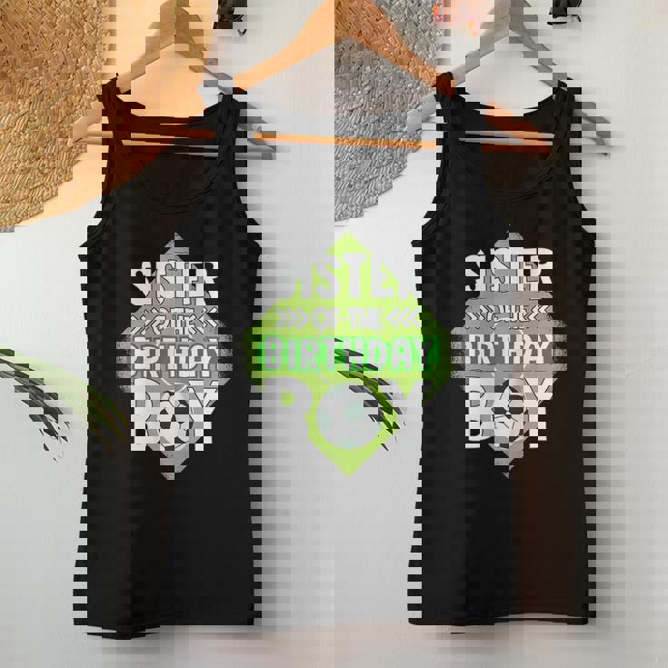 Sister Of The Birthday Boy Sister Soccer For Birthday Boy Women Tank Top Unique Gifts