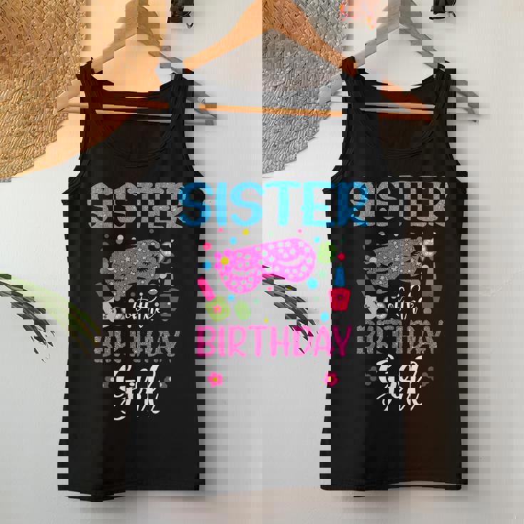 Sister Of The Birthday Girl Spa Party Nail Polish Makeup Women Tank Top Unique Gifts