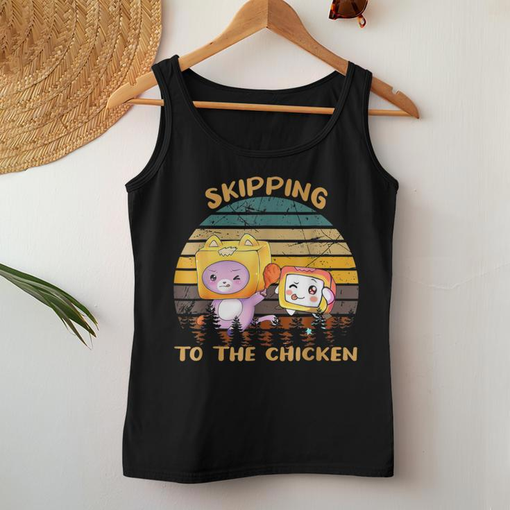 Skipping To The Retro Chicken Lanky Arts Box Videogame Women Tank Top Unique Gifts