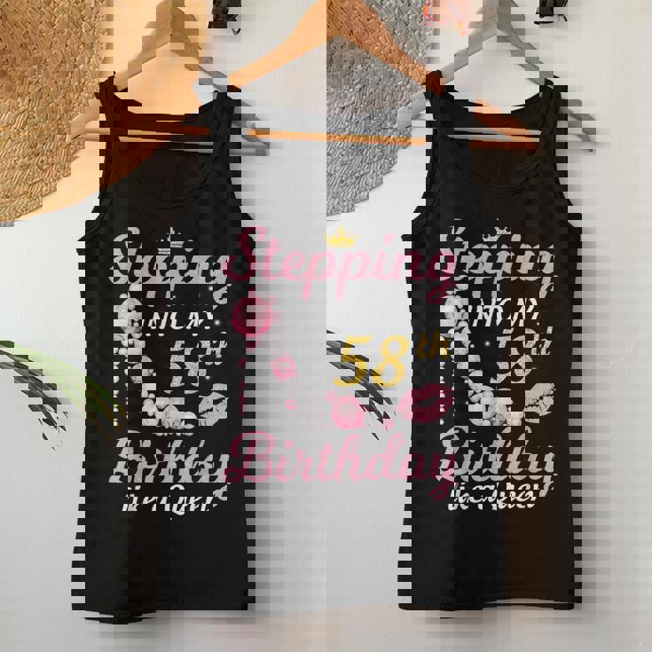 Stepping Into My 58Th Birthday Like A Queen Happy To Me Mom Women Tank Top Unique Gifts