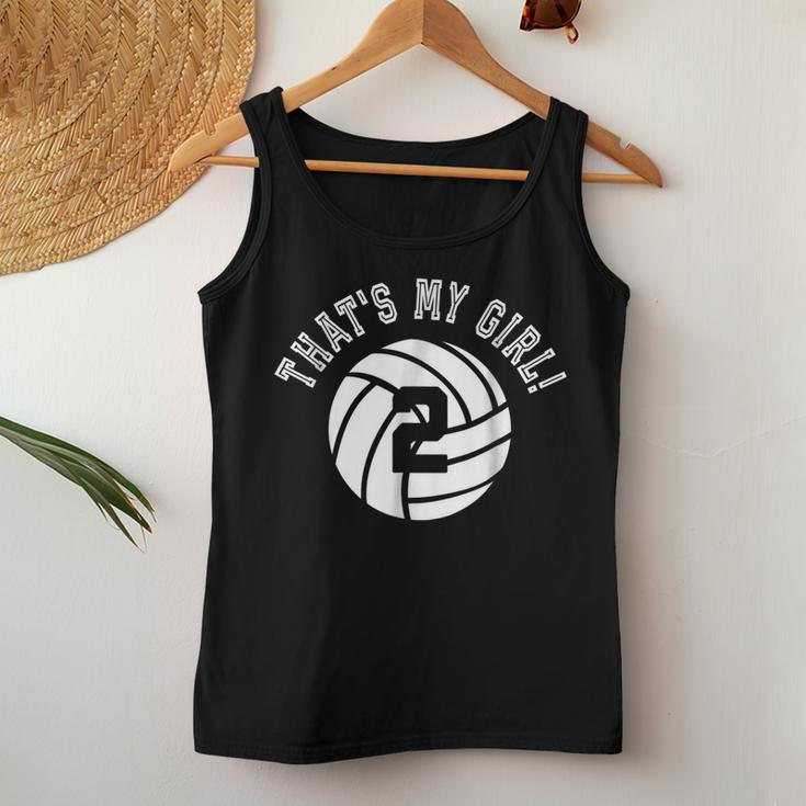 Thats My Girl 2 Volleyball Player Mom Or Dad Women Tank Top Unique Gifts