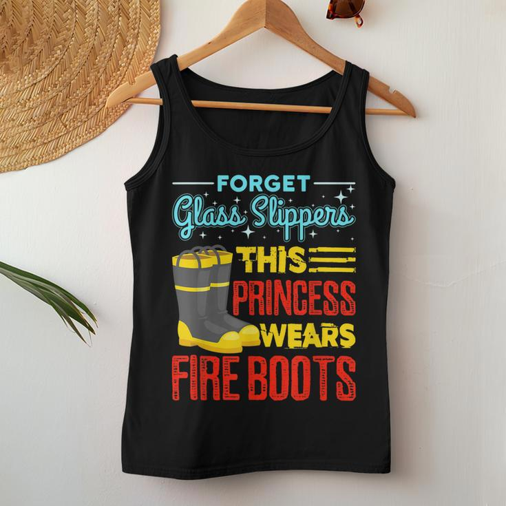 This Princess Wears Fire Boots - Women Firefighter Women Tank Top Basic Casual Daily Weekend Graphic Funny Gifts