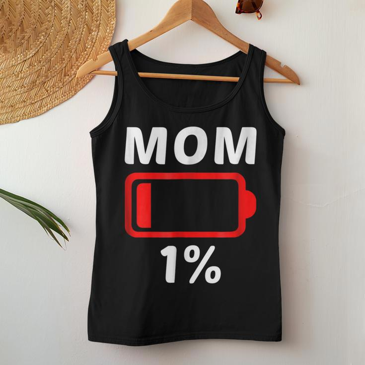 Tired Mom Low Battery Tshirt Women Women Tank Top Unique Gifts