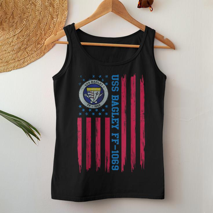 Uss Bagley Ff-1069 Frigate Ship Veteran Christmas Women Tank Top Basic Casual Daily Weekend Graphic Funny Gifts