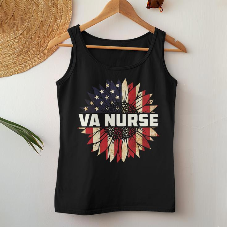 Va Nurse Real American Hero 4Th Of July Us Patriotic Vintage Women Tank Top Basic Casual Daily Weekend Graphic Funny Gifts