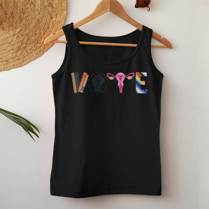Womens Vote Feminist Womens Rights Femi Book Symbol Women Tank Top Unique Gifts