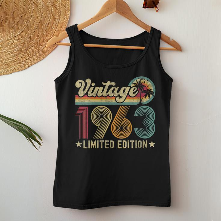 Womens 60 Year Old Vintage 1963 60Th Birthday Gifts For Women Men Women Tank Top Basic Casual Daily Weekend Graphic Funny Gifts